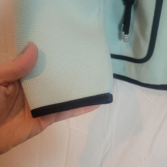 Talbots Knit Sweater Blazer Cardigan Women's Size 1X Light Blue Career Office - Picture 6 of 11